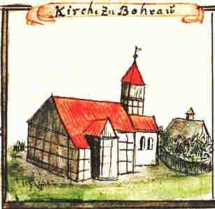 Kirche zu Bohrau - Koci, widok oglny